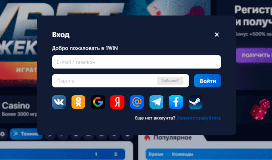 Форма входа